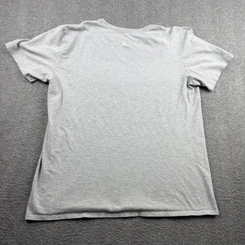 Jordan Air Flight Men's L Large Graphic T-Shirt Grey‎ Heather Jumpman Logo